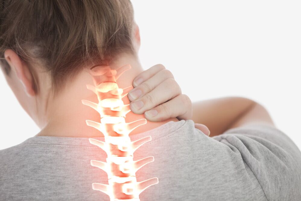 Dolore al collo dovuto all'osteocondrosi